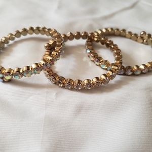Brand New Set of Rhinestone Bracelets